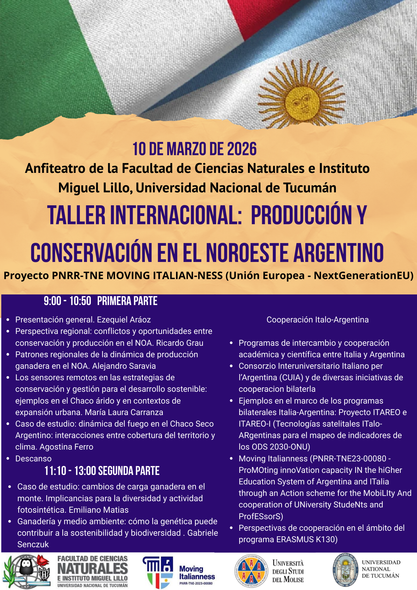 Taller internacional producción y conservación en el Noroeste argentino. Taller internacional producción y conservación en el Noroeste argentino.