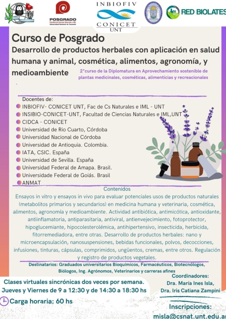 Curso II Desarrollo de productos herbales